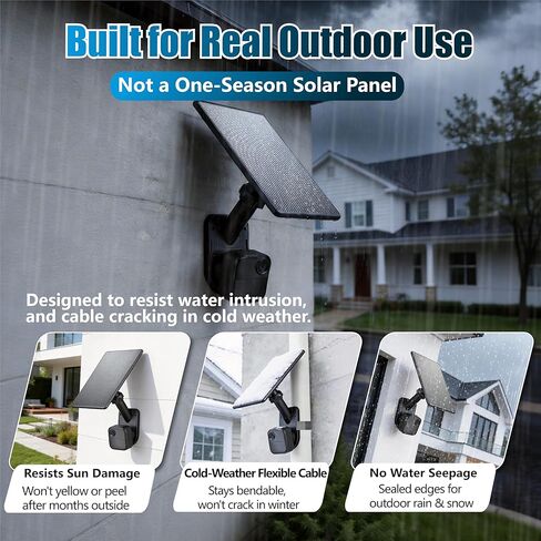 All-in-One 6W Solar Panel for Blink Outdoor 4 (4th Gen), Outdoor 2K+ & XT2/XT3, Integrated Wall & Pole Mount, Waterproof Solar Charger with Built-in Energy Storage (Camera Not Included) in Saudi Arabia
