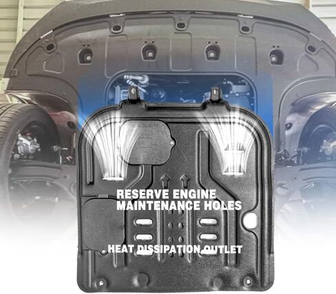 Front Engine Splash Shield Fit for Hyundai Elantra 2021 2022 2023 2024 2025 Skid Plate Suitable for Elantra Engine Guard Cover Mud Flaps Directly Replace Original One Black in Saudi Arabia