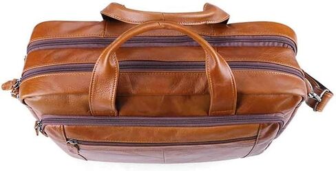 Business BriefcaseHandbag, Stylish Vintage Leather for Men 15.6 inch Laptop Messenger Bag in Saudi Arabia