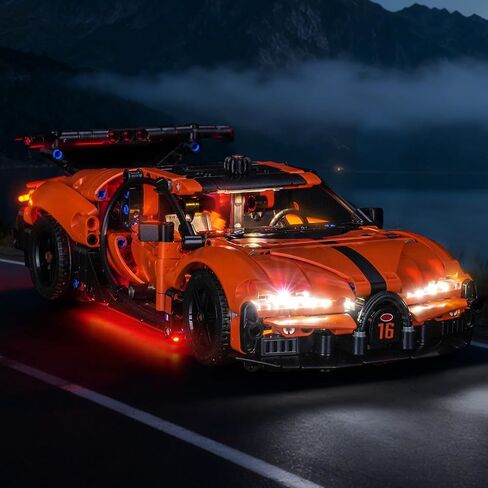 إضاءة LED متوافقة مع LEGO Bugatti Chiron Pur Sport Hypercar 42222 - مصابيح فقط، مجموعة إضاءة متوافقة مع LEGO Technic 42222، غير متضمنة النموذج in Kuwait