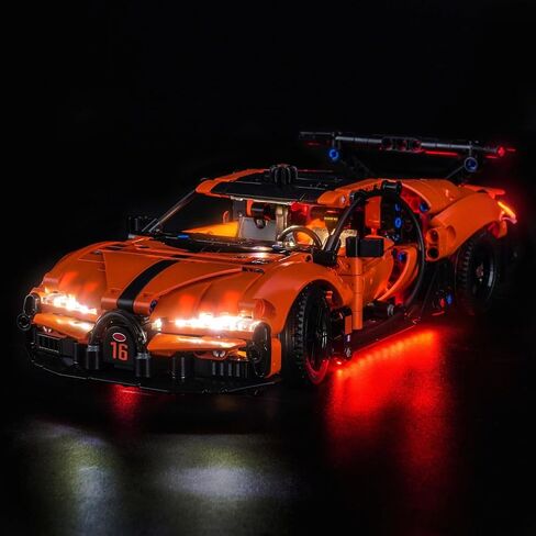 إضاءة LED متوافقة مع LEGO Bugatti Chiron Pur Sport Hypercar 42222 - مصابيح فقط، مجموعة إضاءة متوافقة مع LEGO Technic 42222، غير متضمنة النموذج in Kuwait