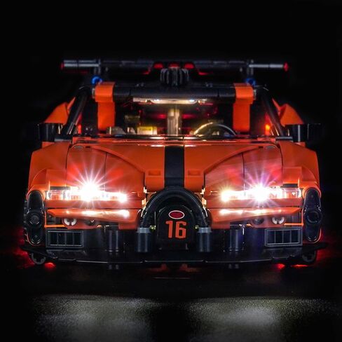 إضاءة LED متوافقة مع LEGO Bugatti Chiron Pur Sport Hypercar 42222 - مصابيح فقط، مجموعة إضاءة متوافقة مع LEGO Technic 42222، غير متضمنة النموذج in Kuwait