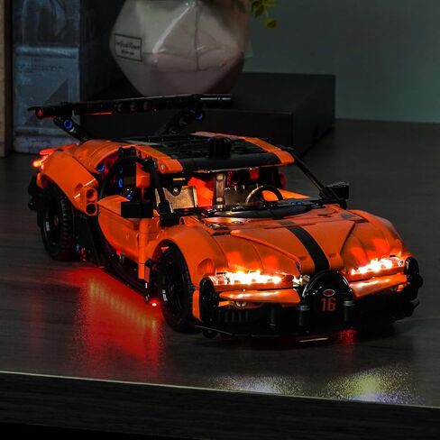 إضاءة LED متوافقة مع LEGO Bugatti Chiron Pur Sport Hypercar 42222 - مصابيح فقط، مجموعة إضاءة متوافقة مع LEGO Technic 42222، غير متضمنة النموذج in Kuwait