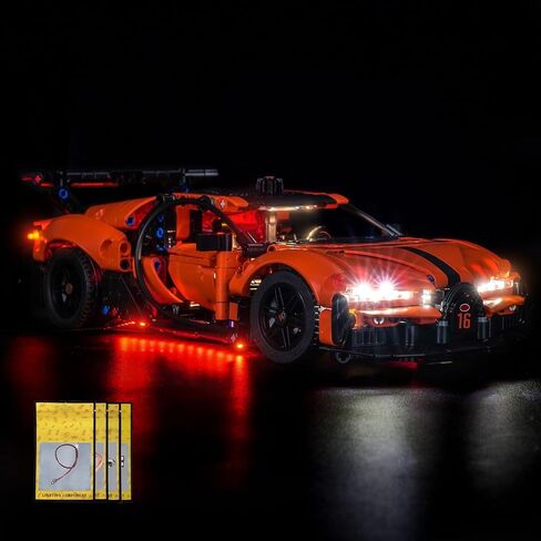 إضاءة LED متوافقة مع LEGO Bugatti Chiron Pur Sport Hypercar 42222 - مصابيح فقط، مجموعة إضاءة متوافقة مع LEGO Technic 42222، غير متضمنة النموذج in Kuwait