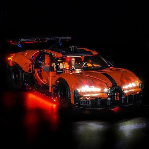 إضاءة LED متوافقة مع LEGO Bugatti Chiron Pur Sport Hypercar 42222 - مصابيح فقط، مجموعة إضاءة متوافقة مع LEGO Technic 42222، غير متضمنة النموذج in Kuwait
