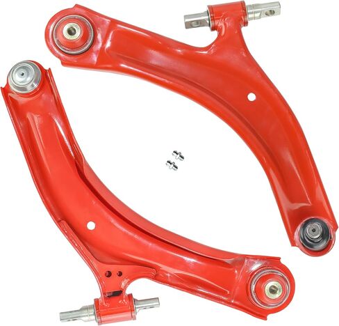 8pcs Front End Suspension Kit for Nissan 2008-2013 Rogue, 2014-2015 Rogue Select, 2 Lower Control Arms w/Ball Joints Inner & Outer 4 Tie Rods 2 Sway Bar Links Replacement,Heavy Duty PU Bushings, Red in Saudi Arabia