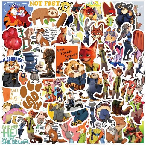 55Pcs Movie Zombies Cartoon Character Stickers - Movie Decorative Waterproof Decal Stickers for Kids, Teens & Adults for Water Bottle Laptop Toy Sticker (Zombies) in Saudi Arabia