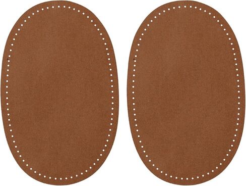 2Pcs Elbow Patches for Jackets and Sweaters, Sew-On Faux Suede Fabric Repair Patches, Oval Fabric Knee Patches for Men's Coats, Shirts, and Pants Restoration (Black) in Saudi Arabia
