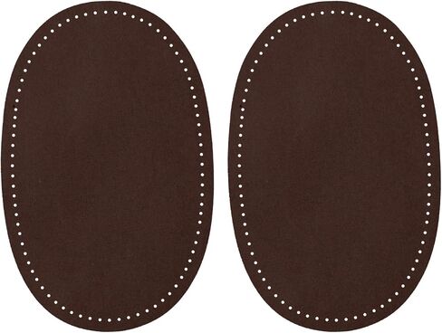 2Pcs Elbow Patches for Jackets and Sweaters, Sew-On Faux Suede Fabric Repair Patches, Oval Fabric Knee Patches for Men's Coats, Shirts, and Pants Restoration (Black) in Saudi Arabia
