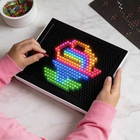 Refill Pegs for Use with Creative Light Up Board, 280 Pcs of Glowing Pegs, Light Up Drawing Board Accessories, 6 Colors, Creative Game Toys, Puzzle Learning Toys, Light Bright Toys for Kids Aged 4 + in Saudi Arabia