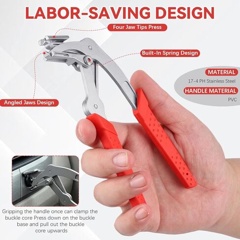 Car Clip Pliers, Auto Fastener Clip Removal Pliers, Panel Clip Removal Tool, Professional Automotive Fasteners Clips Interior & Exterior Trim, Door Panels, Mechanic, Damage-Free Disassembly (1PC) in Kuwait