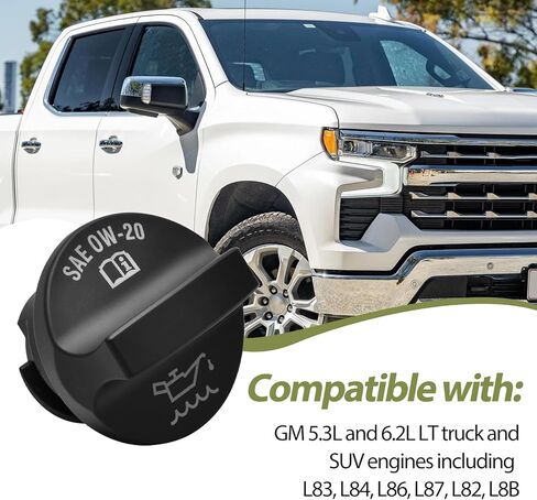 GM 0W-20 Engine Oil Fill Cap Compatible with 2014+ 5.3L 6.2L Gen V LT Engines Replace 12713785 in Saudi Arabia