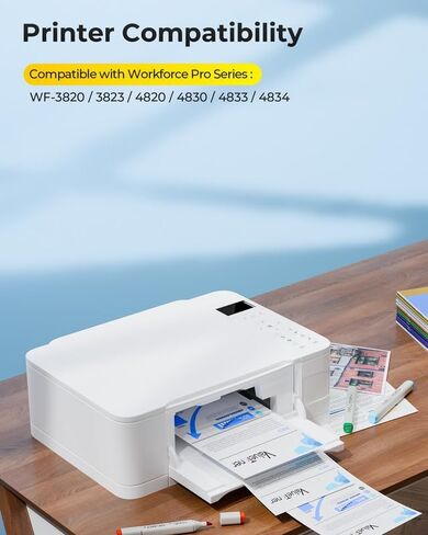 تم إعادة تصنيعها لاستبدال خراطيش الحبر 822XL لخراطيش الحبر Epson 822XL لطابعة Epson WF-3820 Ink Workforce Pro WF-4820 WF-4830 WF-3823 WF-4833 WF-4834 (2 أسود، 1 × أرجواني سماوي أصفر) in Kuwait