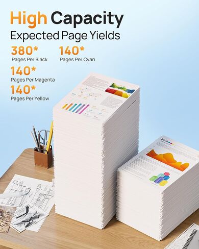استبدال خرطوشة الحبر المعاد تصنيعها من E-Z لمجموعة خراطيش الحبر 232XL XP-4200 لطابعة Epson XP-4205 XP-4200 WF-2930 WF-2950 (2 أسود، 1 سماوي، 1 أرجواني، 1 أصفر) in Kuwait