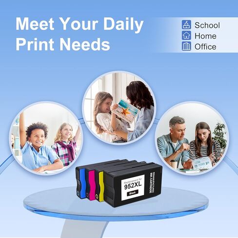 مجموعة خراطيش الحبر SUPRINT 952XL من myCartridge لخراطيش الحبر HP 952XL لطابعة HP OfficeJet Pro 8710 7740 8720 8210 8715 8740 8725، عبوة من 4 عبوات عالية السعة (BCMY) in Kuwait