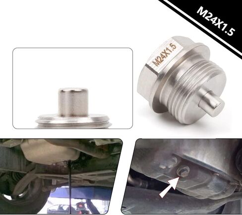 M24-1.5 قابس تصريف الزيت من الفولاذ المقاوم للصدأ مناسب لعام 2012 - استبدال وعاء زيت محرك BMW 11137605018، مناسب لـ 08-20 لكزس تويوتا الأمامية ملء الزيت التفاضلي/قابس التصريف استبدال 90341-24014 in Kuwait
