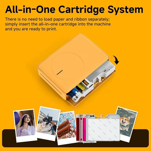 HPRT 2.1"x3.4" One-piece Photo Paper and Color Ribbon Refill (20 Sheets)， Compatible with HPRT Z5/Z5S & Z6/Z6S Instant Camera in Kuwait