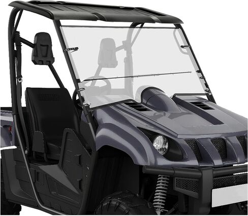 HECASA 1/4" Thick Folding Windshield & Roof Top Compatible with 2006-2013 Yamaha Rhino 450 660 700 Windscreen Hard Top Canopy Ceiling Shade in Kuwait