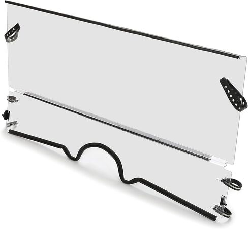 HECASA 1/4" Thick Folding Windshield & Roof Top Compatible with 2006-2013 Yamaha Rhino 450 660 700 Windscreen Hard Top Canopy Ceiling Shade in Kuwait