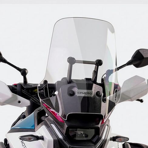 Touring Windshield for CFMoto Ibex 450 450MT, 4.3mm PMMA Acrylic Tall Adventure Windscreen, No-Drill Bolt-On Replacement Screen, Clear 17.71" in Saudi Arabia