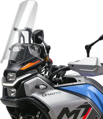 Touring Windshield for CFMoto Ibex 450 450MT, 4.3mm PMMA Acrylic Tall Adventure Windscreen, No-Drill Bolt-On Replacement Screen, Clear 17.71" in Saudi Arabia