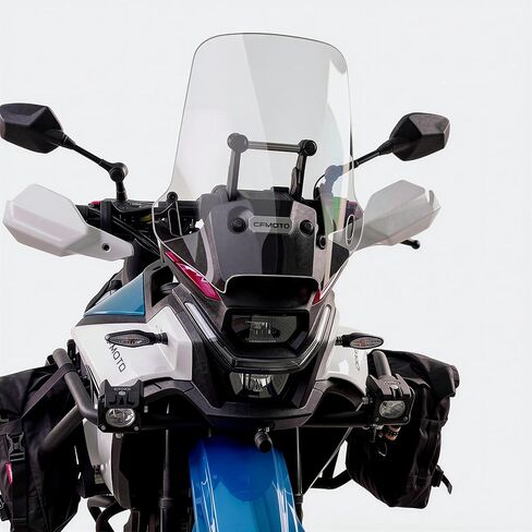 Touring Windshield for CFMoto Ibex 450 450MT, 4.3mm PMMA Acrylic Tall Adventure Windscreen, No-Drill Bolt-On Replacement Screen, Clear 17.71" in Saudi Arabia