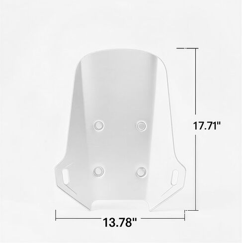 Touring Windshield for CFMoto Ibex 450 450MT, 4.3mm PMMA Acrylic Tall Adventure Windscreen, No-Drill Bolt-On Replacement Screen, Clear 17.71" in Saudi Arabia