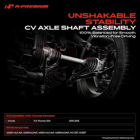 زوج A-Premium (2) مجموعة عمود محور السيرة الذاتية الخلفية متوافقة مع Honda Pioneer 500 SXS500M2 2015 2016، جانب السائق والراكب، استبدال # 42350HL5A01، 42250HL5A01 in Kuwait