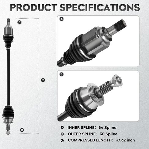 NEW Front Right CV Axle Shaft Assembly fits for Chevrolet Equinox & GMC Terrain 2018-2023 1.5L 1.5, FWD Only, Passenger Side, for NCV10188 in Kuwait