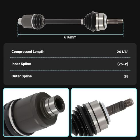 Front Right CV Axle Shaft Assembly Compatible with Accord 2003-2007 V6 3.0L TL 2004-2006 CR-V 2002-2006 Passenger Side CV Axle Shaft Replace 66-4207 NCV36128 in Saudi Arabia