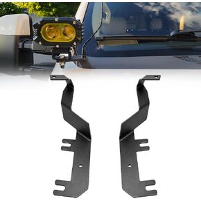 دعامات تثبيت على غطاء محرك السيارة LED لسيارة Ford Super Duty F250/F350/F450/F550 2017-2022، فولاذ عالي التحمل، تثبيت بدون مثقاب يناسب مصابيح جراب مقاس 2 بوصة - 7 بوصة in Kuwait