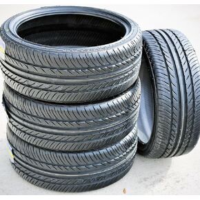 مجموعة من 4 (أربعة) إطارات فورسيوم D850 لسيارات الركاب عالية الأداء لجميع المواسم - 205/40R18 205/40ZR18 205/40/18 205/40-18 86Y نطاق التحميل XL 4-Ply BSW جدار جانبي أسود UTQG 400AA in Kuwait