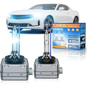 Fit for Chevrolet 2014-2021 Camaro 2014-2019 Impala Corvette 2014-2017 SS D3S HID Xenon Headlight Bulbs, Upgraded 35W High Low Beam Bi-Xenon Light Bulb Replace, 8000K White Blue, Pack of 2 in Saudi Arabia
