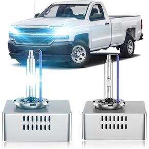 Fit for Chevrolet 2016-2018 Silverado 1500 LT LTZ LS WT 2018-2021 Equinox D5S HID Xenon Headlight Bulbs, Upgraded 35W High Low Beam Bi-Xenon Light Bulb Replace, 8000K White Blue, Pack of 2 in Saudi Arabia