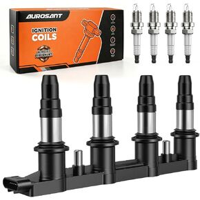 Ignition Coil Pack and 4 Iridium Spark Plugs Compatible with 2011-2015 Chevy Cruze 1.8L 2016 Chevrolet Cruze Limited 1.8L 2012-2017 Chevy Sonic 1.8L Replacement for UF620 9091902247 C1646 4504 7092 in Saudi Arabia