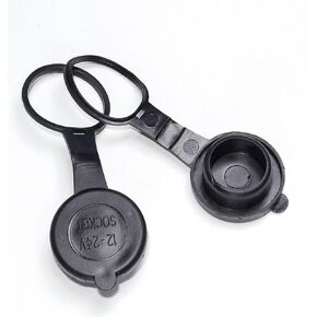 2 Pack 12V Cigarette Lighter Socket Cover Waterproof Dust Cap, Universal 21mm Replacement Plug for Car Marine Boat Motorcycle Tractor Power Outlet, Black PVC Rubber in Saudi Arabia