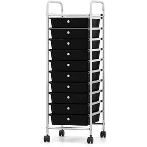 BECOMFORT 15-Drawer Rolling Utility Cart, Storage Cart on Wheels, Teacher Classroom Organizers with Metal Frame & Lockable Wheels, Mobile Trolley Craft Cart for Art Paper Tools School Office Play Room in Saudi Arabia