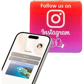 NFC Social Media Sticker for IG – VTAG.ID Tap to Share Your Profile, Followers & Links | No App Needed | iPhone & Android Compatible in Saudi Arabia