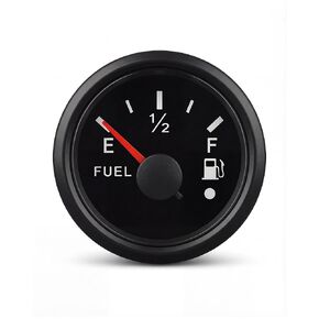 Adjustable Fuel Gauge for Boats, Trucks, RVs, Cars, ATV, Motorcycles, Skid Steer, Any Signal, Ideal for Custom Tank Projects & DIY Builds, IP67 Waterproof, Black Bezel and Dial, 2 inch in Saudi Arabia