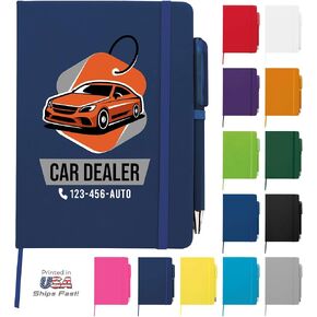 Personalized Notebook Journal – Customized Notebook with Name, Text or Logo - 100 Page Custom Journal 5" x 7". Leatherette Hardcover & Pen - Green 1 Pack in Saudi Arabia