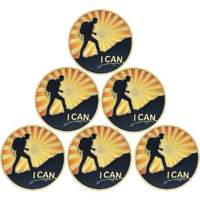 Inspirational Coin Never Give Up Encouragement Challenge Coins I Can Motivational Coin Gifts (Pack of 6) in Saudi Arabia