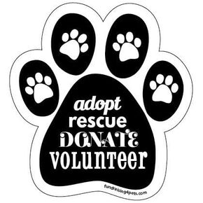 Adopt Rescue Donate Volunteer paw Magnet in Kuwait