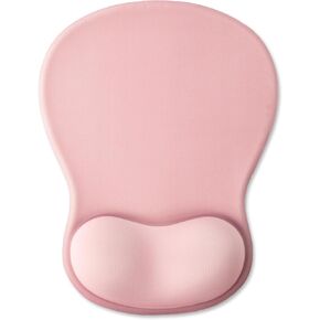 Gel Mouse Pad with Wrist Support, Ergonomic Mousepad with Wrist Rest, Gaming Mouse Pad with Soft Cushion & Non-Slip PU Base & Concave Design & Pain Relief, for Home Office Computer Laptop, Pink in Saudi Arabia