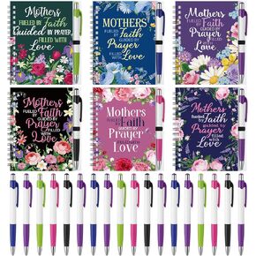 Sabary 24 Set Christian Bulk Gifts for Women Watercolor Religious Notebook with Pens Bible Verse Inspirational Journals and Ballpoint Pen Religious Notepad for VBS Church Christian Party Favors in Kuwait