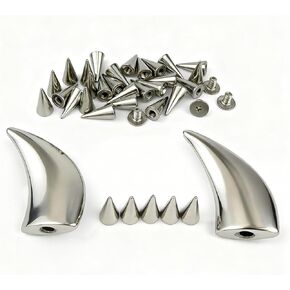 RogueMetaV Punk Rock Rivets for Jackets & DIY Crafts - Solid Alloy Spike Studs - Create Custom Punk Gear - Perfect for Leather Decorations Cothing Jackets Boots, Bags, Guitar Straps Craft in Kuwait