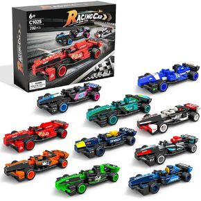 F1 Racing Car Building Block, F1 Speed Champions Toy,732 Pcs Model Car Kit, 10 Pack-Building Sets for Kids, Boys & Girls, Adults, Home Decor or Play, Gift Ideas for Birthdays, Christmas in Saudi Arabia