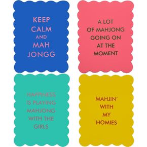 4PC Mahjong Tile Mixer, Games Decorative Wavy Edge & Printed Design Shufflers for Mixing and Shuffling Tiles Plastic Mahjong Accessories Gifts in Saudi Arabia