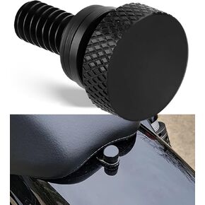 Smallest Knurled Fender Rear Seat Bolt Screw 1/4"-20 Thread Compatible with Harley Davidson Touring Electra Glide,Street Glide,Road Glide,Road King,Softail,Dyna,Sportster 1996-2026 (Black Bolt) in Saudi Arabia