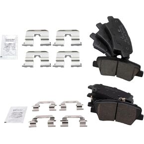 Front and Rear Brake Pad Set Ceramic Hardware Compatible with 2011-2016 Hyundai Elantra 2013-2014, Coupe 2013-2016 Elantra GT 2012-2016 Veloster in Saudi Arabia