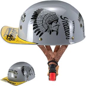 Youth Motorcycle Baseball Cap Half Helmet Motorbike Open Face Helmet DOT Approved, Half Shell Bike Moped Scooter Cruiser Motorcycle Helmet for Men & Women in Saudi Arabia